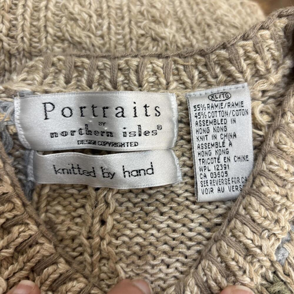 Floral cottage-core hand knit vtg cardigan - Picture 5 of 5